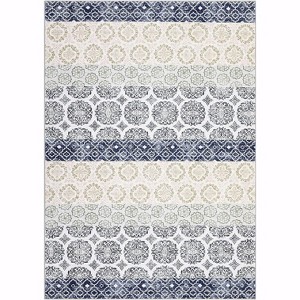 Acekool Washed Velvet Area Rug - Soft High-Density Brocade Carpet for Living Room & Bedroom, Easy Care Foldable Design - 1 of 4