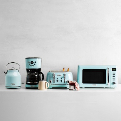Turquoise Stainless Steel 1.8 qt Electric Kettle with Comfort Grip