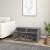 PawHut Wooden Hamster Cage, Hamster Habitat for Gerbils Mice with Suspension Bridge, Ladders, Openable Top Hut, 33.5" x 18" x 17", Charcoal Gray - 3 of 4