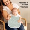 KeaBabies 4pk Hallo Baby Burp Cloths, Organic Cotton Burp Cloth for Girls, Boys, Soft & Absorbent Burping Cloths - 4 of 4