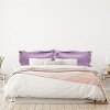 PiccoCasa Satin Silky Oxford Machine Washable Envelope Closure Euro Sham Pillowcases 2 Pcs - 2 of 4