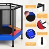 Infans 48" Hexagonal Kids Trampoline Recreational Bounce Jumper W/Foam Padded Handrails - 4 of 4