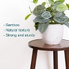 Set of 2 Wood Round Stool End Side Table Plant Stands 42cm Tall Flower Pots Display Holder for Outdoor Indoor Patio - 4 of 4