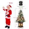 3/4.5ft Prelit Snow Flocked Artificial Christmas Tree with 8-Mode Warm White LED & Sturdy Base- Indoor/Outdoor Xmas Tree for Home,Office,Yard - 4 of 4