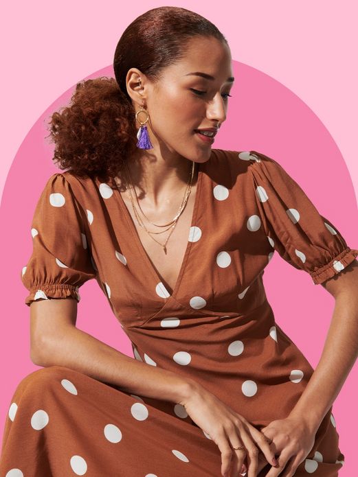 All Dolled Up: Knox Rose 3/4 Sleeve Clip Dot Dress