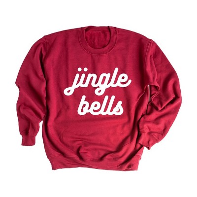 Simply Sage Market Women's Graphic Sweatshirt Jingle Bells Bold Cursive