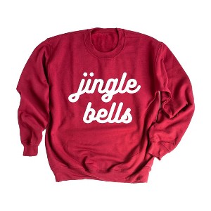 Simply Sage Market Women's Graphic Sweatshirt Jingle Bells Bold Cursive - 1 of 4