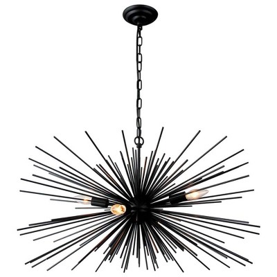 4-Light Black Chandelier