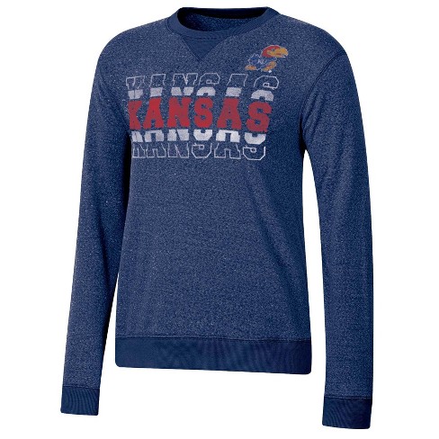 Ncaa Kansas Jayhawks Women's Crew Neck Fleece Sweatshirt : Target