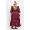Women's Plus Size Arielle Lace Maxi Dress - blackberry | CITY CHIC - 3 of 4