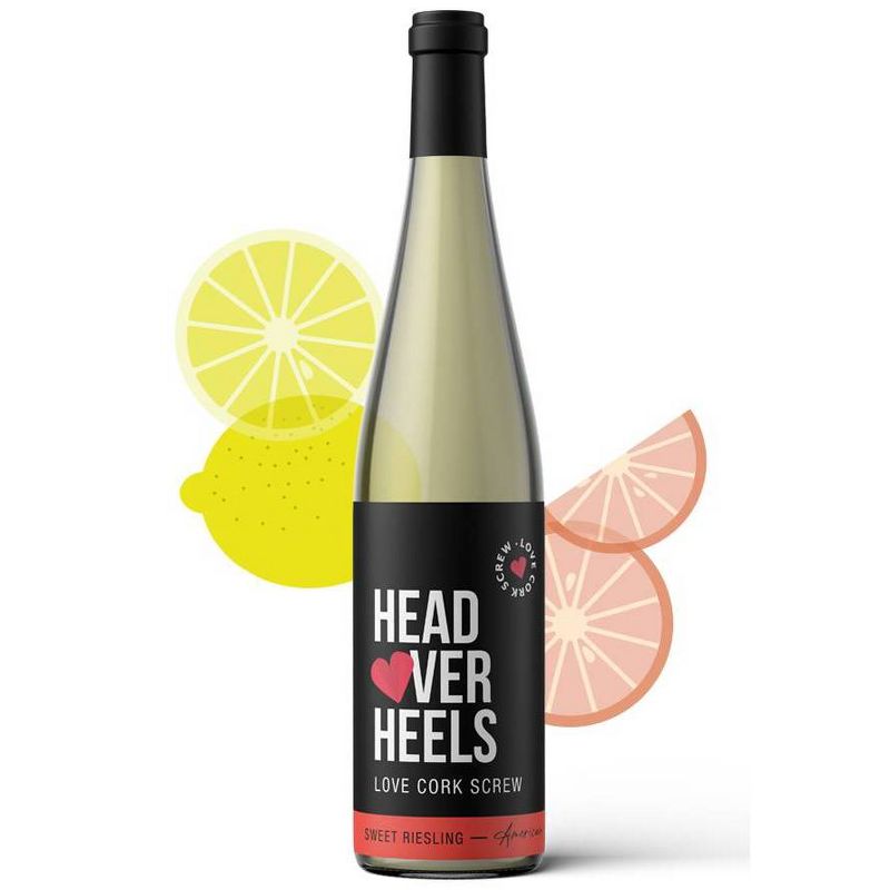 Love Cork Screw Head Over Heels Riesling White Wine - 750ml Bottle, 3 of 6