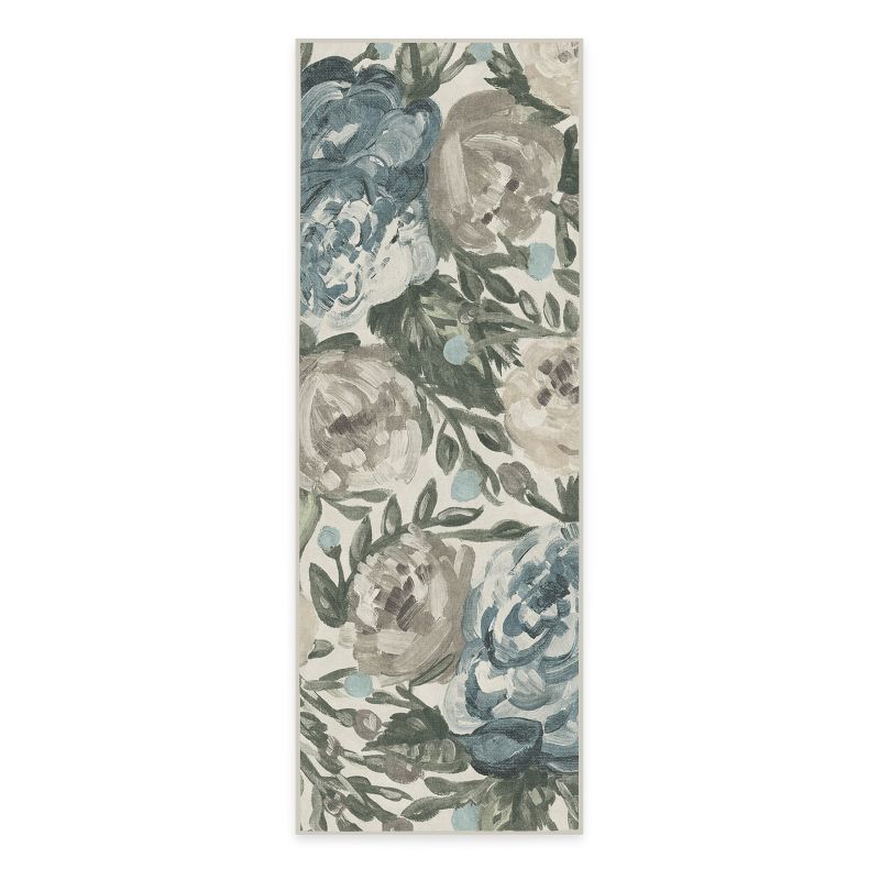 Ruggable Camellia Washable Floral Flatwoven Area Rug, 1 of 12