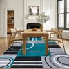 Washable Area Rug Modern Geometric Accent Rug, Non-Slip Contemporary Floor Mat - 4 of 4