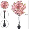 Artificial Cherry Blossom Tree, Tall Potted Faux Cherry Blossom Tree Plants in Pot with Lifelike Trunk for Home Office Bedroom Porch - 4 of 4