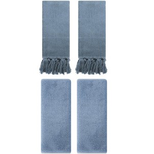 REGALWOVEN 4 Pcs Cotton Bathroom Hand Towels - 1 of 4