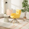 Lycvki Velvet Contemporary High-Back Upholstered Swivel Accent Chair - 3 of 4