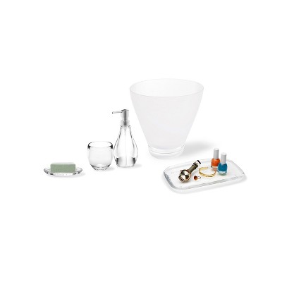 Clear Acrylic Toothbrush Holder with Oval Compartments