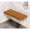 HomeRoots 24" Premium Wall Mount Teak Shower Bench - 2 of 4