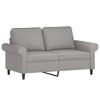 vidaXL 2-seater Sofa Light Grey 100% Polyester, Plywood, Metal Medium - 3 of 4