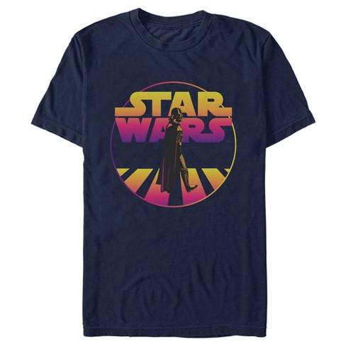 Men's Star Wars: A New Hope Darth Vader Walking T-shirt - Navy Blue 