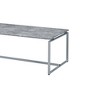 Acme Furniture 48" Jurgen Accent Table Set Faux Concrete Top Silver: Modern Rectangle, Metal Frame, Wood Surface - 3 of 4