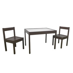 Olive & Opie Gibson Dry Erase Kids' Table and Chair Set - Brown - 1 of 1