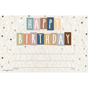 Teacher Created Resources Everyone is Welcome Happy Birthday Awards, Pack of 30 (Case of 6) - 1 of 1