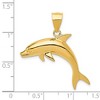 Black Bow Jewelry 14k Yellow Gold Large Dolphin Pendant - 4 of 4