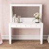 Boahaus Amalia Makeup Vanity White: Bedroom Table with Mirror, Wood Laminate, Unlit - image 3 of 4