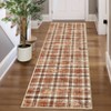 Washable Rug Modern Plaid Rug Non Slip Non Shedding Rug Low Pile Rugs Foldable Indoor Carpet for Living Room Bedroom Study Room Guest Room Playroom - 2 of 4