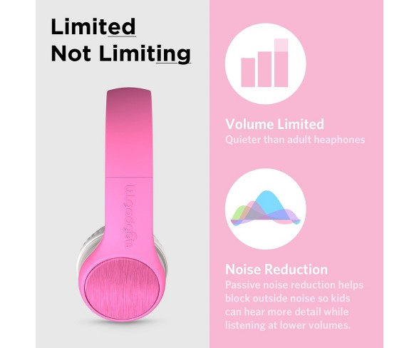 LilGadgets Connect+ STYLE Kids Wired Headphones - Pink