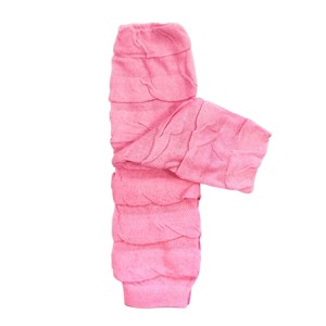 Wrapables Animals and Fun Colorful Baby & Toddler Leg Warmers, Striped Ruching Pink - 1 of 3