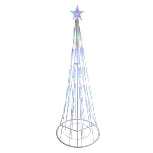 Northlight 9' Prelit Artificial Christmas Tree White Double Tier Bubble ...
