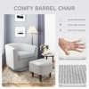 MAYEERTY Swivel Barrel Accent Chair with Ottoman, Modern Single Sofa, Upholstered Armchair with Storage Space for Home, Beige - 4 of 4