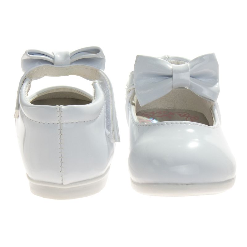 Josmo Baby Girls' Mary Jane Flats with Bow Detail: Non-Slip Sole Wedding Flower Girls' Shoes (Infants/Toddler Sizes), 2 of 7