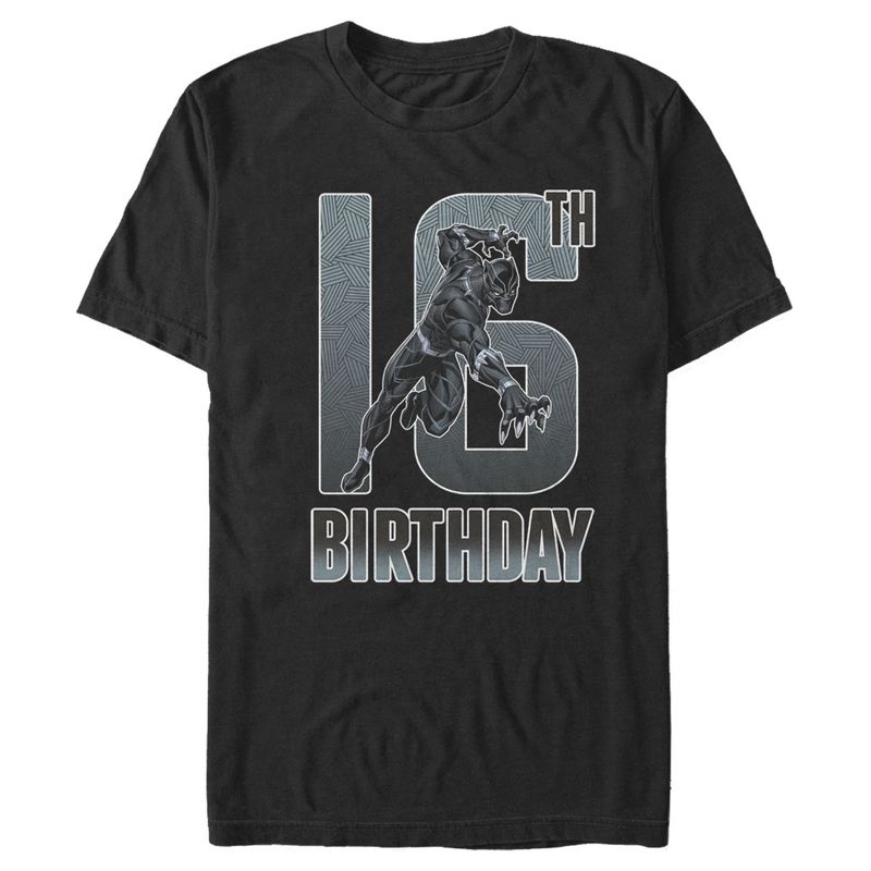 Men's Marvel Black Panther 16th Birthday T-Shirt, 1 of 5