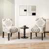 Tangkula Armless Accent Chair w/ Rubber Wood Legs Modern Vanity Chair for Bedroom - 4 of 4