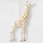 Giraffe Christmas Tree Ornament White/Gold - Wondershop™