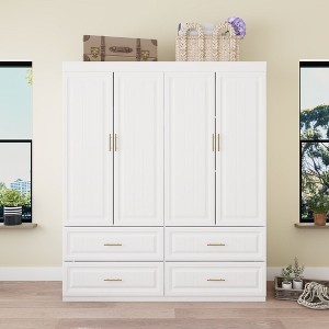 FUFU&GAGA White Combination Wardrobe Modular Modern Clothes Organiser - 1 of 4