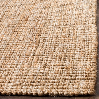 Natural Ivory Square Hand-Knotted Jute Area Rug - 4' x 4'