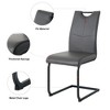 Grungis Faux Leather Armless Kitchen Chair Set of 2,Upholstered Dining Chairs with Chrome Metal Legs for Dining Room,Kitchen - 4 of 4