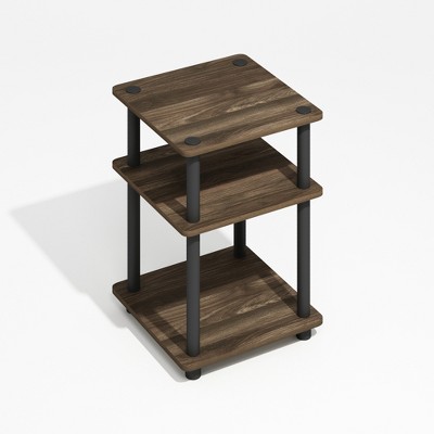 Furinno Turn-N-Tube Easy Assembly Multipurpose Shelf, Brown Walnut/Black