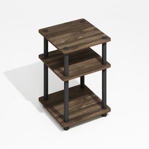 Furinno Turn-N-Tube Easy Assembly Multipurpose Shelf, Brown Walnut/Black - 1 of 1