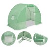 vidaXL Greenhouse Green PE mesh fabric, Galvanized Steel 48.4 square feet - 2 of 4