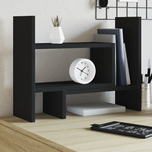vidaXL Desk Organiser Black 15.2x6.7x15.4" Engineered wood - 1 of 4