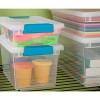 Sterilite Medium Stackable Clear Plastic Storage Tote Container with Clear Latching Lid & Green Clips for Home & Office Organization - image 4 of 4