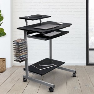 NicBex Home Office Desk Morden Computer Desk with Scroll Wheels, Adjustable Shelves, Wooden Desktop and Metal Legs for Study and Work - 1 of 4