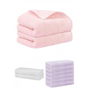 REGALWOVEN Striped Soft Absorbent Bathroom Cotton Towel Set 3 Pcs - 1 of 4
