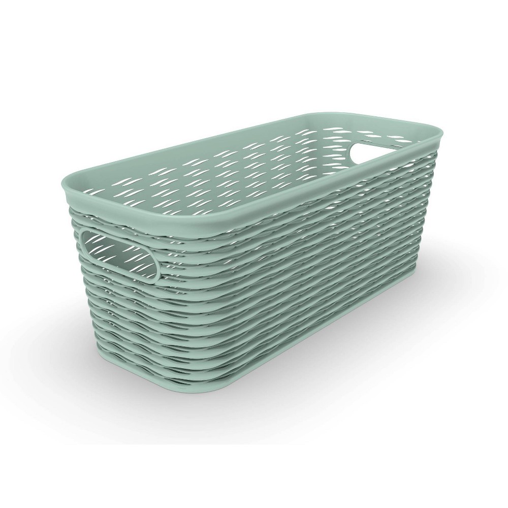 Home Basics Crossweave 7.75 x 5.25 x 2.5 Multi-Purpose Stackable Plastic  Storage Basket, (Pack of 4), STORAGE ORGANIZATION