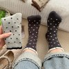 Anna-Kaci Women's 6pk Cozy Polka Dot Fuzzy Socks - Warm & Stylish Mid-Calf Socks for Winter Comfort - 2 of 3